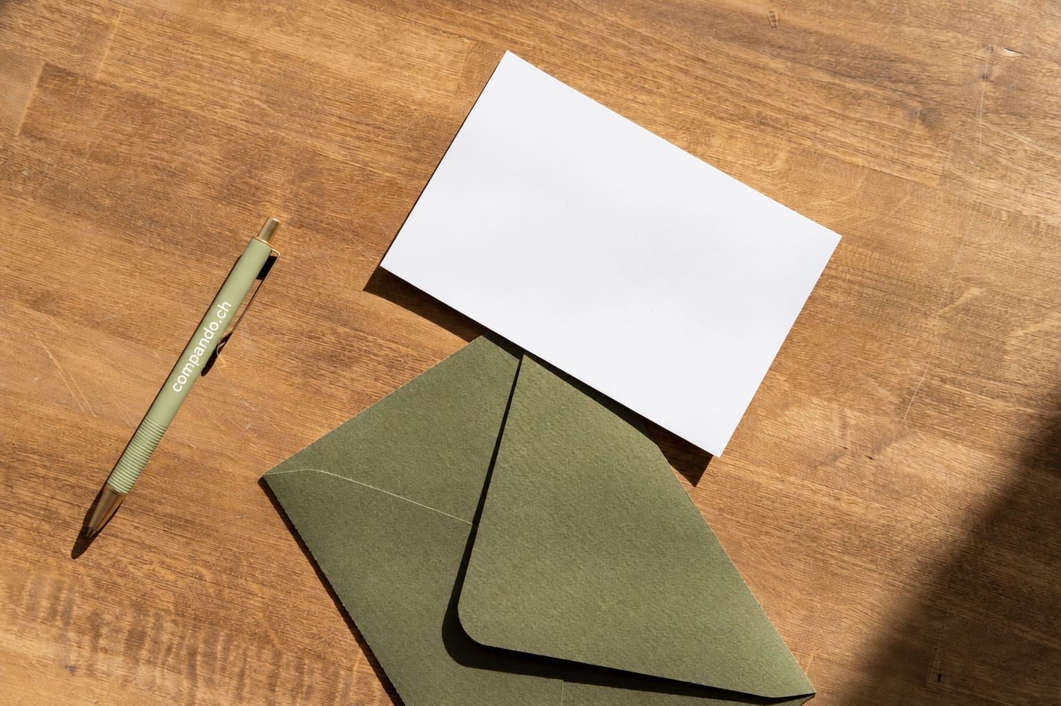 Kugelschreiber, Brief und ein Couvert